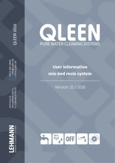 User information mixed bed resin system