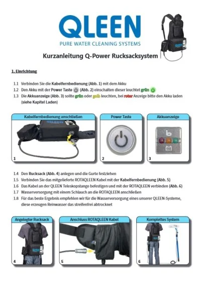 Kurzanleitung Rucksacksystem