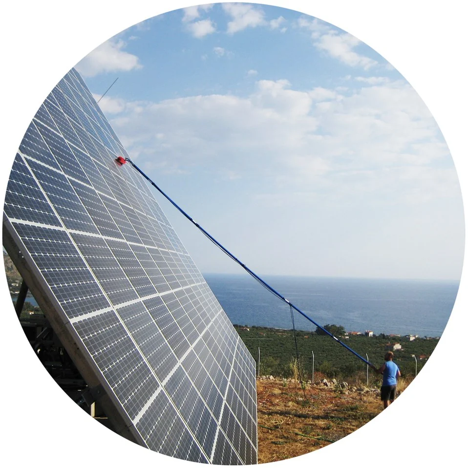 Solar panel cleaning